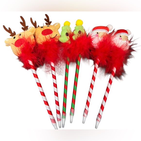 Other - Festive Holiday Party Favor Pens - Red and Green